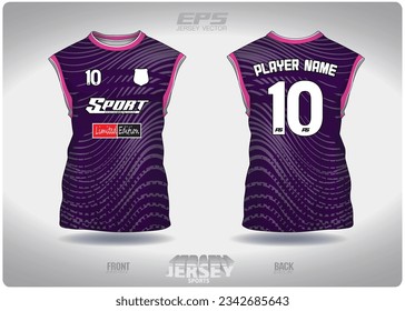 pink ribbon purple pattern design, illustration, textile background for sports t-shirt, football jersey shirt mockup for football club. consistent front view