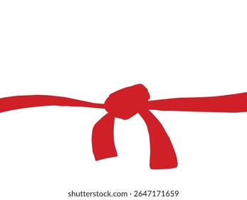 pink ribbon rope with red color vector illustration design