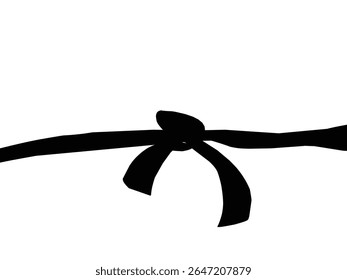 pink ribbon rope silhouette vector eps