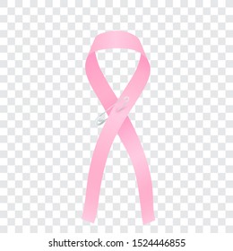 Pink Ribbon Safety Pin Vector Breast Stock Vector (Royalty Free ...