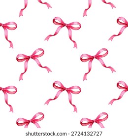 Pink Ribbon Seamless Pattern Vector Illustration