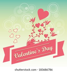 a pink ribbon with some text, flowers and hearts for valentine's day