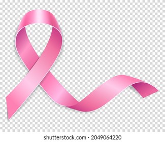 pink ribbon symbol of breast cancer disease vector illustration isolated on background