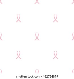 A pink ribbon, symbol of breast cancer awarenes. Vector illustration