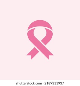 Pink ribbon symbol for greeting cards, poster invitations, brochures. Breast cancer awareness month concept background stock illustration