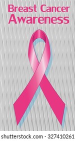 A pink ribbon as a symbol of National Breast Cancer Awareness Month.