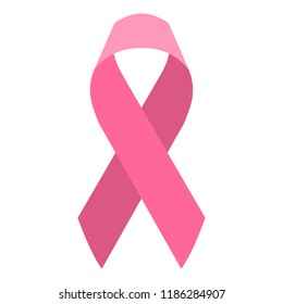 Pink ribbon symbol of the organizations supporting the program 