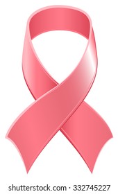 Pink ribbon symbol World AIDS Day. Isolated on white vector illustration