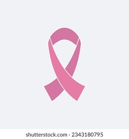 Pink Ribbon Vector. Breast Cancer Awareness Ribbon isolated on white background. EPS 10 Vector.