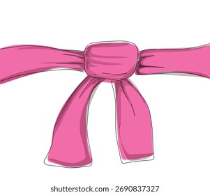 Pink ribbon vector illustration. eps 10
