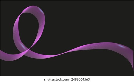 Pink ribbon vector isolated, Breast Cancer awareness month (BCAM) in October. Medicine concept for Banner, header,  poster, card, Abstract background design eps. png.