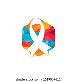 Pink ribbon vector logo design. Breast cancer awareness symbol. October is month of Breast Cancer Awareness in the world.