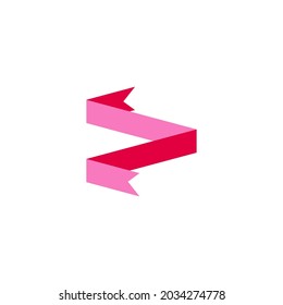 vector de cinta rosa sobre fondo blanco