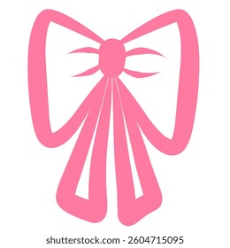 Pink ribbon in a white background
