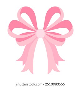 A pink ribbon with a white background. The ribbon is drawn in a way that it looks like it is being tied