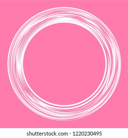 Pink Ring frame on isolated background