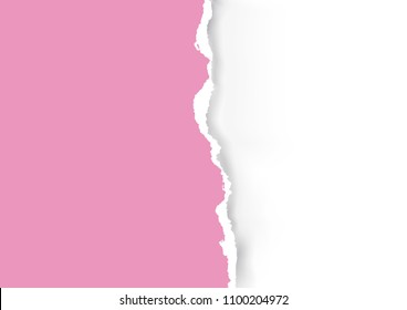 Pink ripped paper background. 
lllustration of pink ripped paper with place for your image or text.  