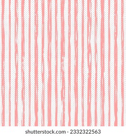pink ripped stripes on gray dots. decorative art. repetitive background. vector seamless pattern. geometric fabric swatch. wrapping paper. continuous design template for textile, linen, home decor