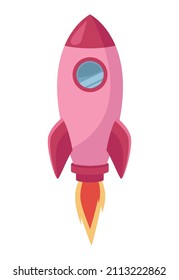 pink rocket launcher startup icon