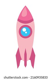 icono del lanzador de inicio de cohete rosa
