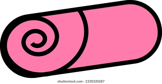 pink rolled towels bathroom icon