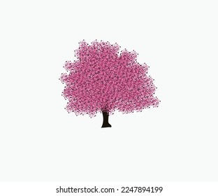 Árbol Romántico Rosa De Cerezo En Flor Bajo Los Cerezos En Flor