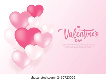 Pink Romantic Valentine's Day Background Template