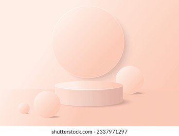 Fondo rosa de la habitación. Resumen vacío estudio. Bg horizontal. Escena ligera para el producto. 