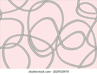 pink rope vector art design hand drawn