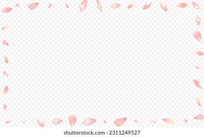 Pink Rosa Vector Transparent Background. Leaf Romantic Cover. Apple Fly Card. Blossom Japanese Design. Color Lotus Blow Congratulation.