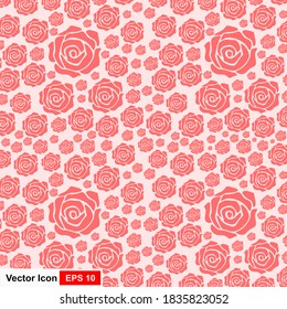 Pink rose background. Vector illustration