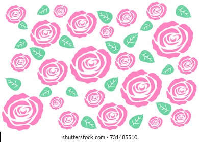 pink rose background vector illustration