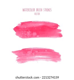 Pink, rose, coral pastel grunge marble watercolor dry brush strokes texture hand paint on white background. Abstract acrylic pours, fluid art with stains, splashes. Oil frame, place for text, logo.
