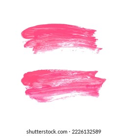 Pink, rose, coral pastel grunge marble watercolor dry brush strokes texture hand paint on white background. Abstract acrylic pours, fluid art with stains, splashes. Oil frame, place for text, logo.