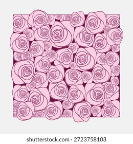 Rosa rosa jardim padrão vetor design