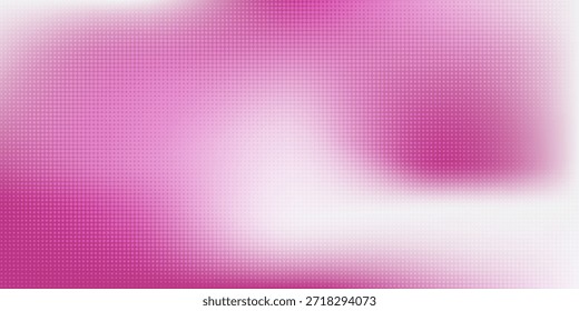 Patrón de semitono rosa. Fondo de degradado de cómic retro. Superposición de textura punteada pixelada. Dibujos animados pop art degradado patrón. Fondo de Vector para cartel, Anuncio, anuncio