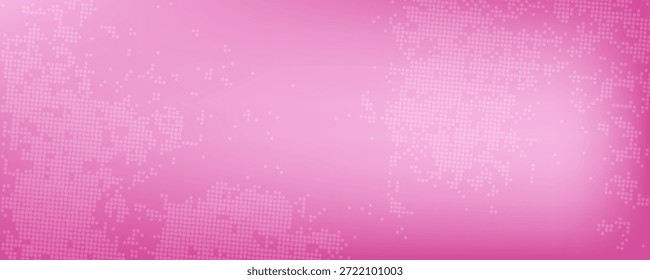 Pink rose halftone pattern. Retro comic gradient background. Pixelated dotted texture overlay. Cartoon pop art faded gradient pattern. Vector backdrop for poster, banner, advertisement