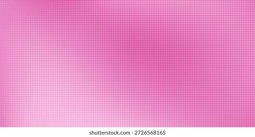 Rosa rosa padrão de meio-tom. Fundo de gradiente de quadrinhos retrô. Sobreposição de textura pontilhada pixelada. 