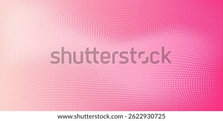 Pink rose halftone pattern. Retro comic gradient background. Pixelated dotted texture overlay. Cartoon pop art faded gradient pattern. Vector backdrop for poster, banner, advertisement