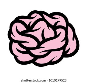 Pink rose isolated on white background. Vector illustration.