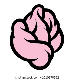 Pink rose isolated on white background. Vector illustration.