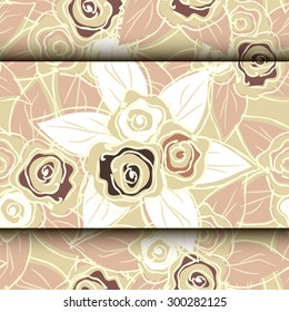 Pink Rose pattern Easily editable vector image