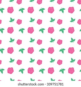 pink rose pattern vector flower background