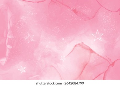 pink rose petals background watercolor Brush stroked painting pastel color