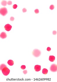 Pink Rose Petals Falling Vector Valentine Stock Vector (Royalty Free ...