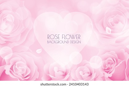 Pink rose style background design.