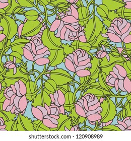 Pink roses background