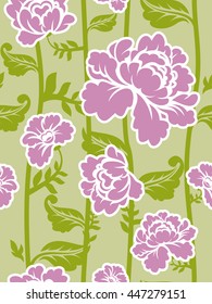 Pink roses background. Seamless pattern of flowers
