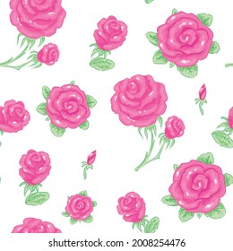 rosafarbene Rosen auf weißem Hintergrund