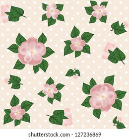 Pink roses seamless background